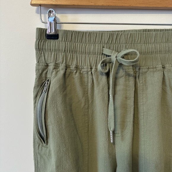 Super soft womens kaki green jogger pants 100% coton size small - Picture 3 of 8